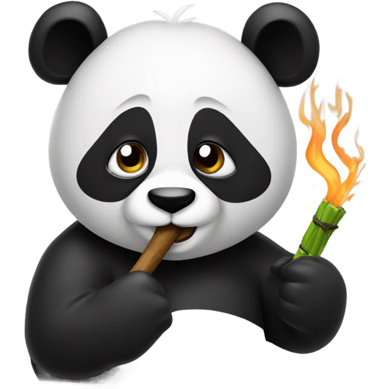 Panda blowing a wistle emoji