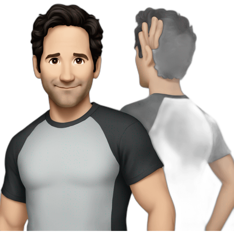 Paul Rudd wearing t-shirt emoji