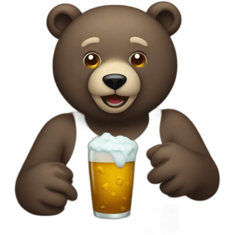 drunk bear emoji