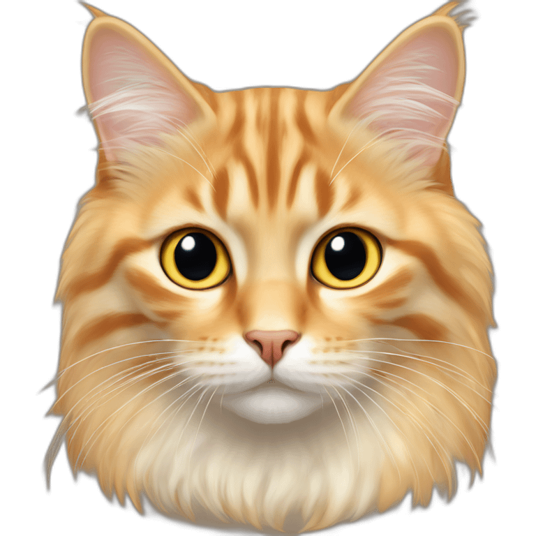 Norwegian Forrest cat light orange emoji