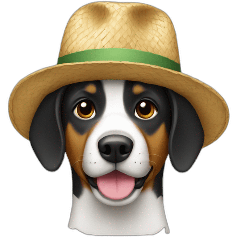 dog wearing and jamican hat emoji