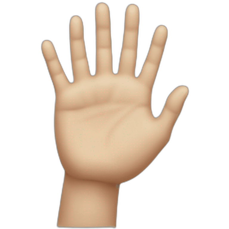 Hand representing letter R emoji