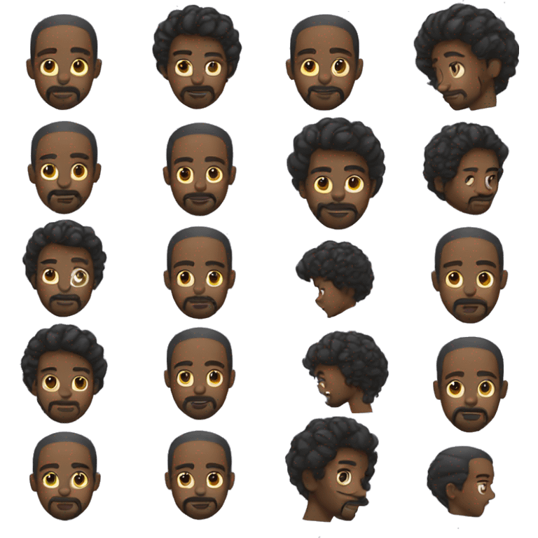 Black trans man with facial hair emoji