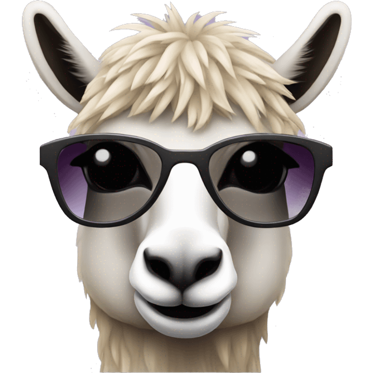 A lama with sunglasses emoji