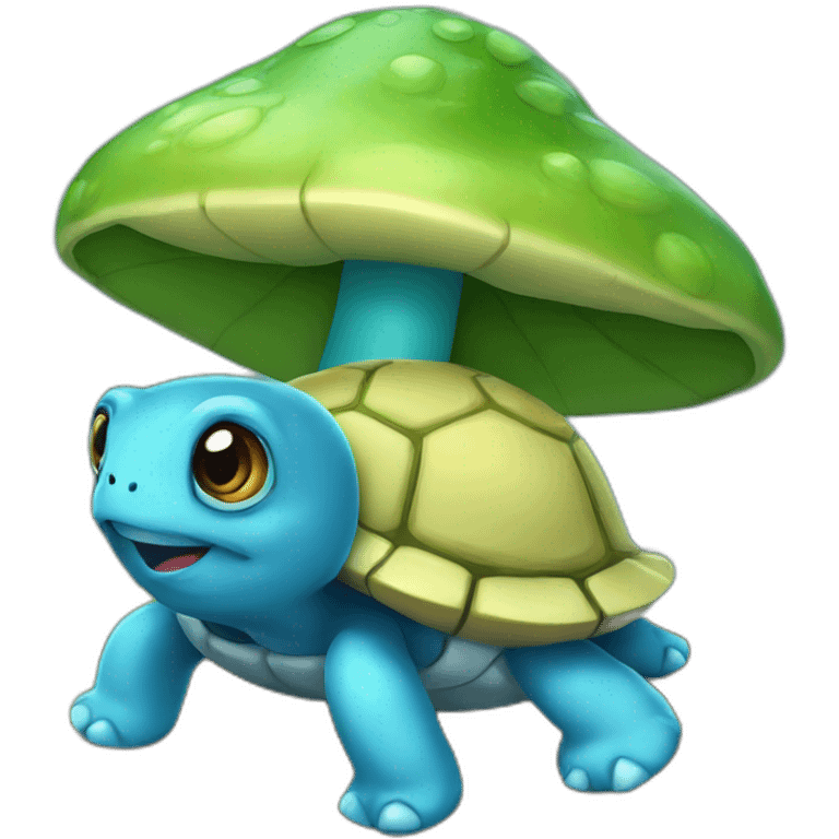 Cute blue mushroom turtle emoji