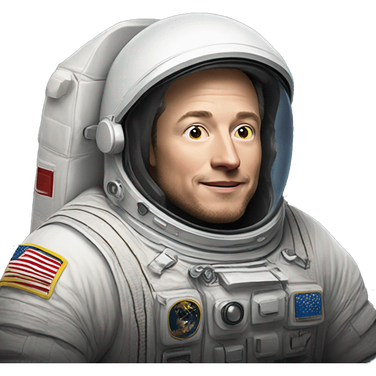 Musk on moon emoji