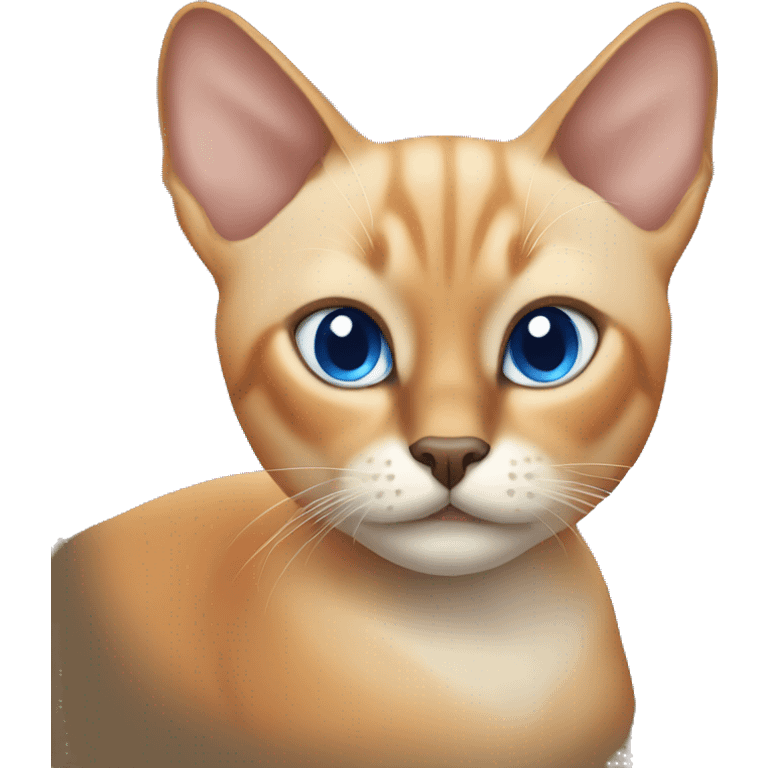 Orange siamese cat with blue eyes  emoji