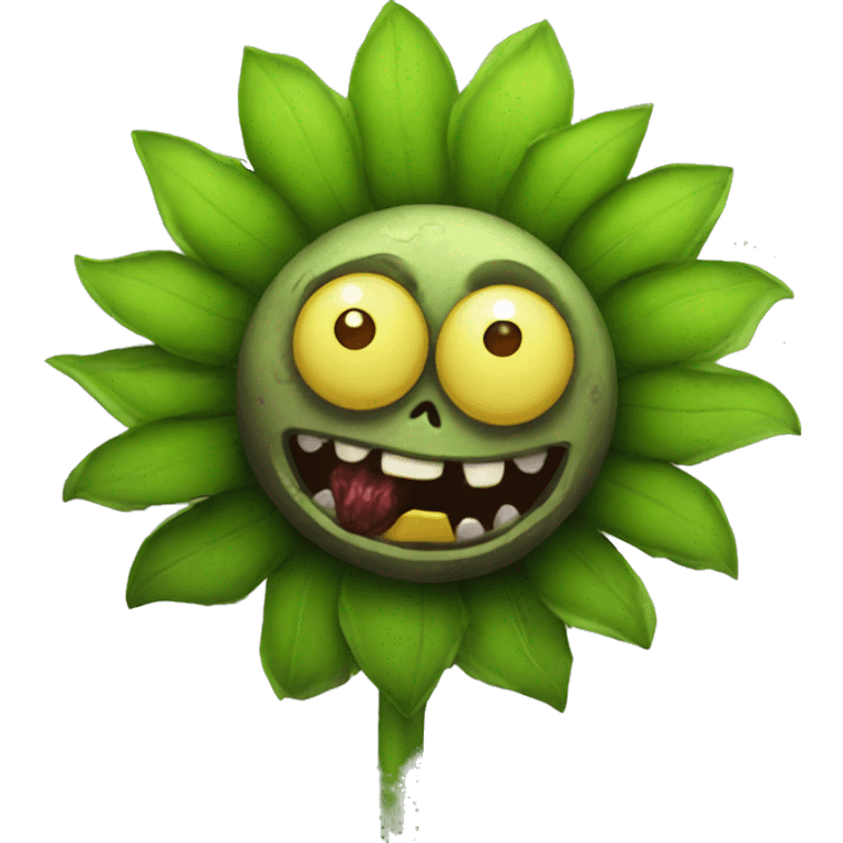 zombie sunflower from plants vs zombies emoji