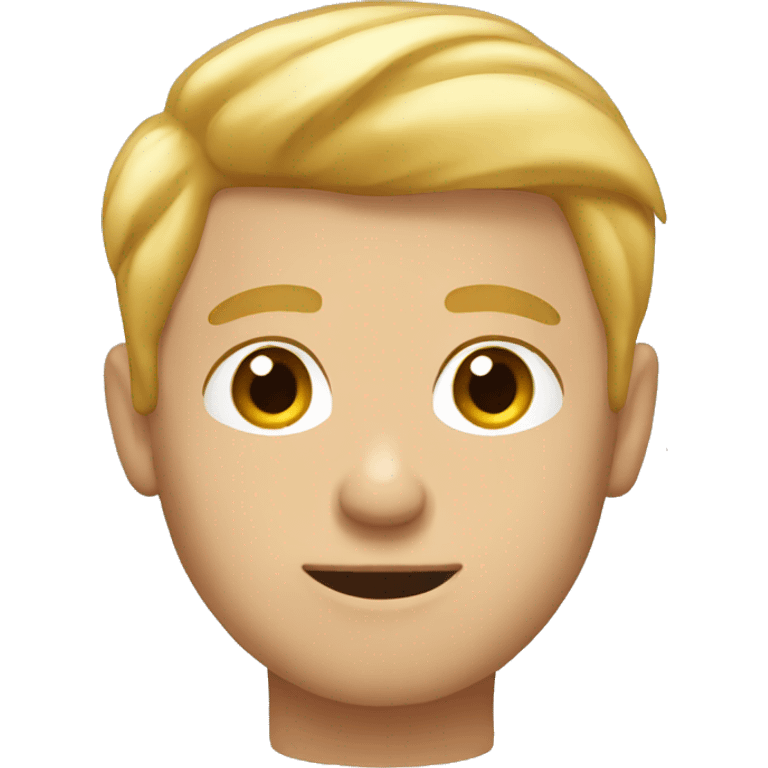 blond man with rizzing face emoji