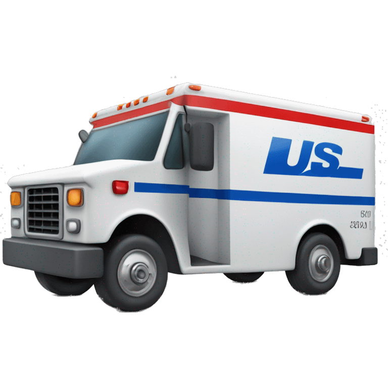 Isolated realistic usps mail truck emoji