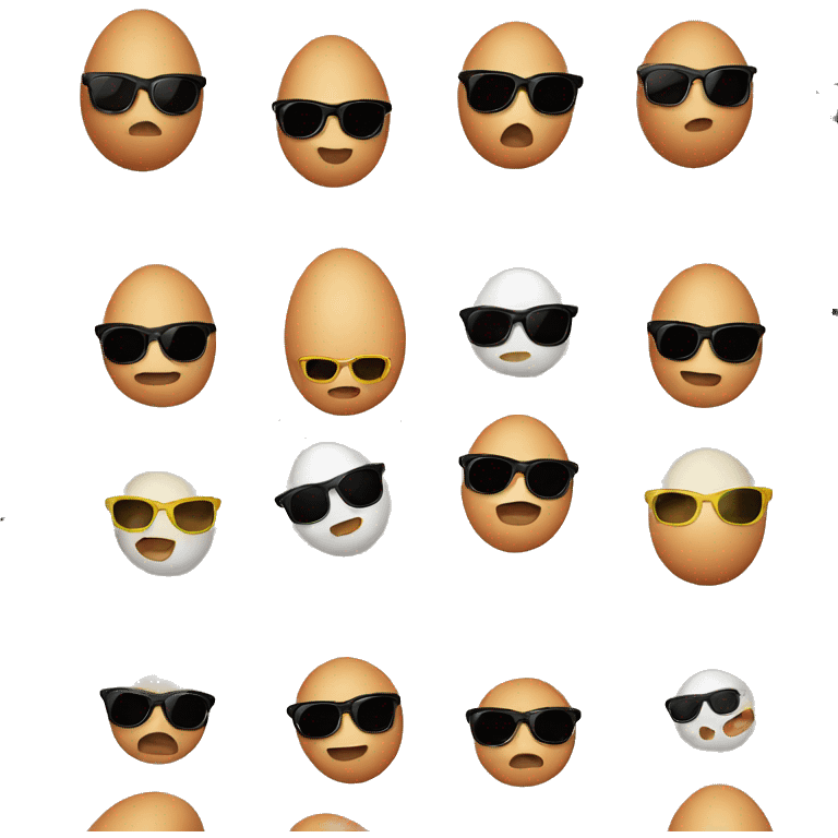 egg with sunglasses  emoji