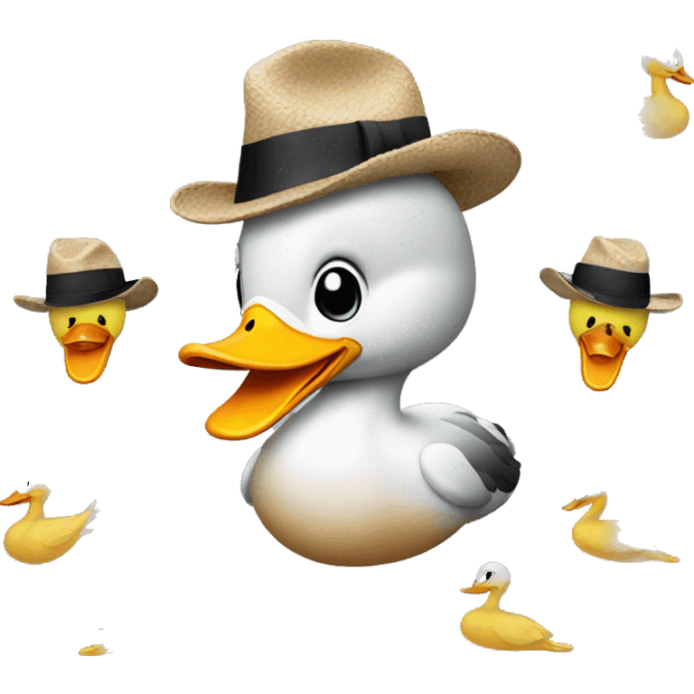 duck with hat emoji