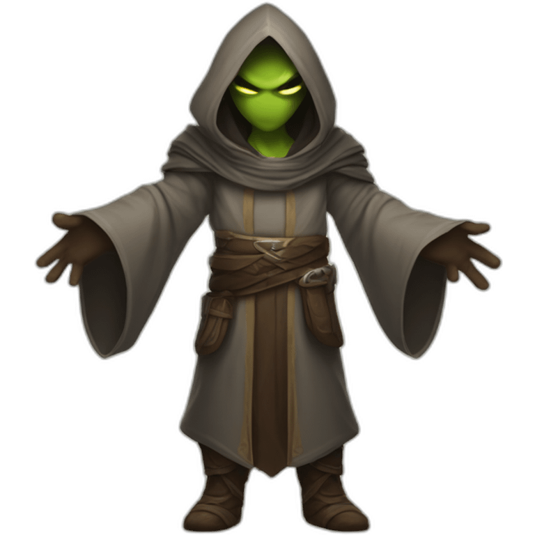 hooded jedi folding arms in world of warcraft emoji