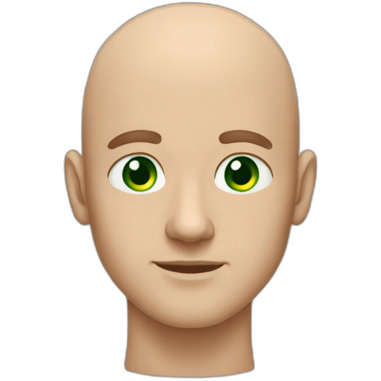 bald man with green eyes emoji