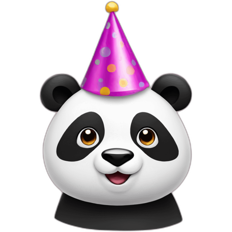 Panda with a party hat emoji