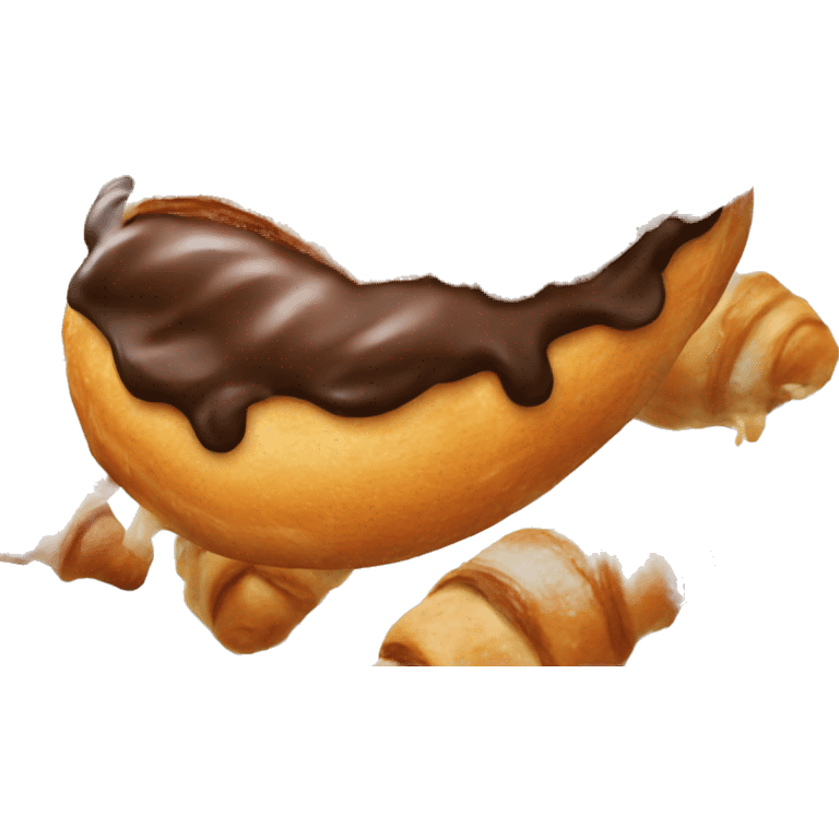 Oozing chocolate croissant  emoji