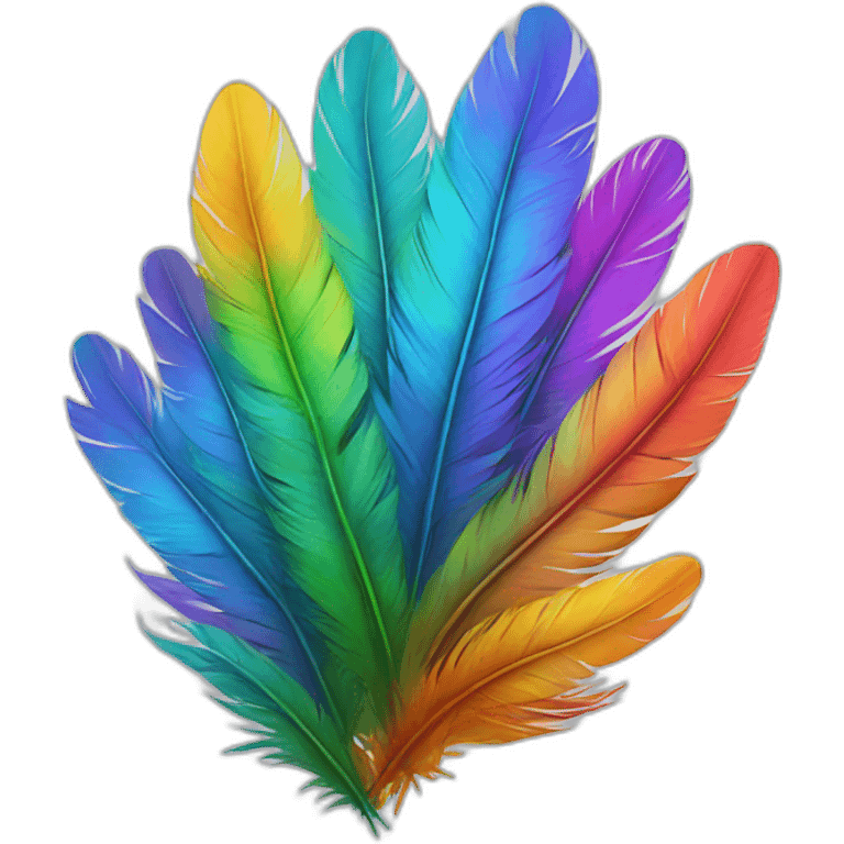 rainbow bird feathers emoji