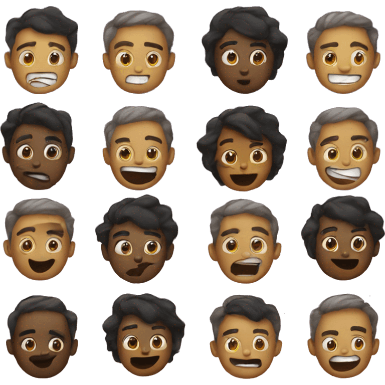 9 different emotes that are stars with faces with different emotions emoji