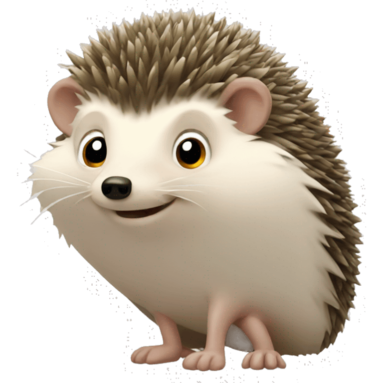 smart hedgehog emoji