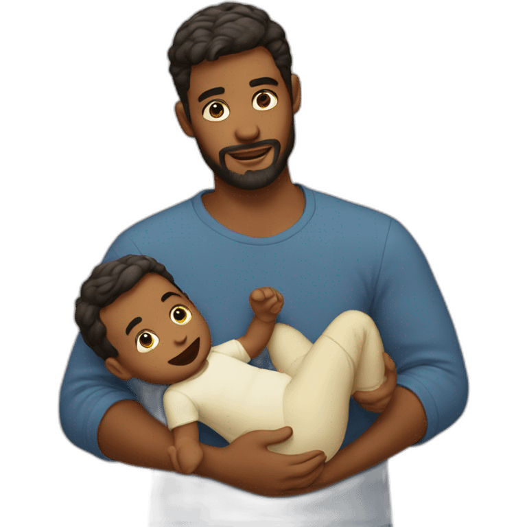 men with baby emoji