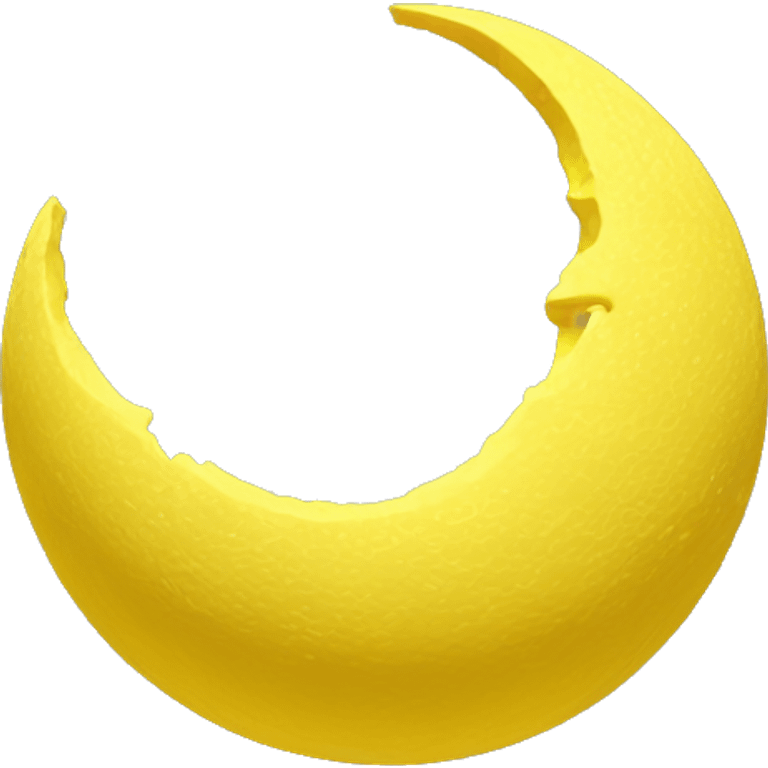 3d yellow crest Moon emoji