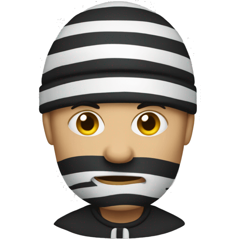 Robber emoji with striped clothing emoji