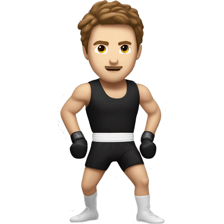 Thigh kick kickboxing white dude with brown hair emoji