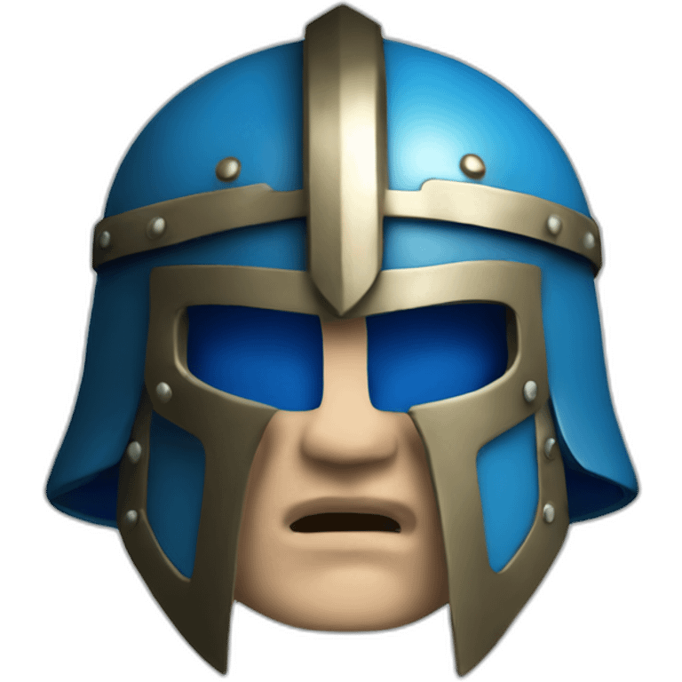 northern viking helmet blue color emoji