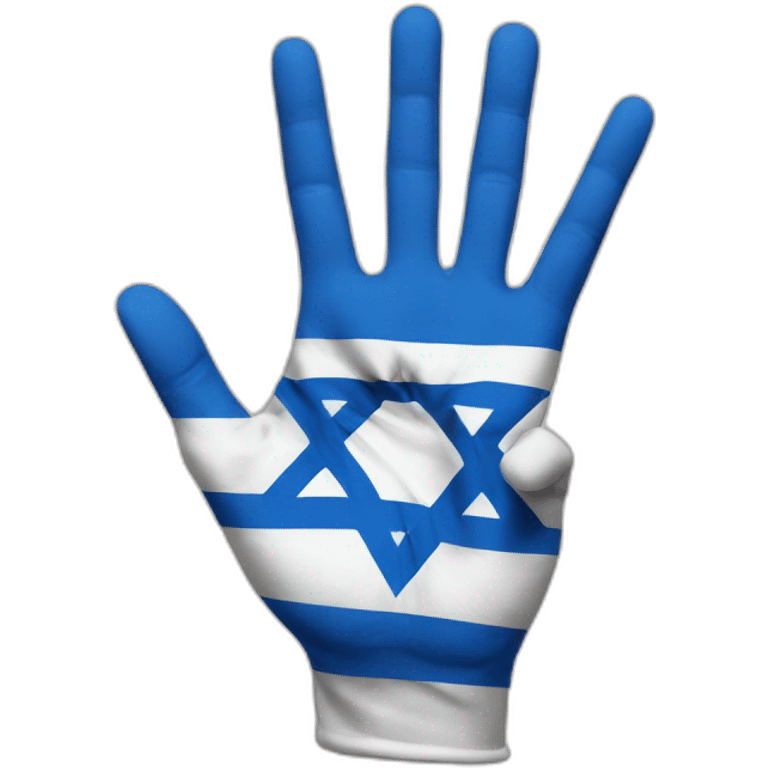 Israel flag and Hand peace sign emoji