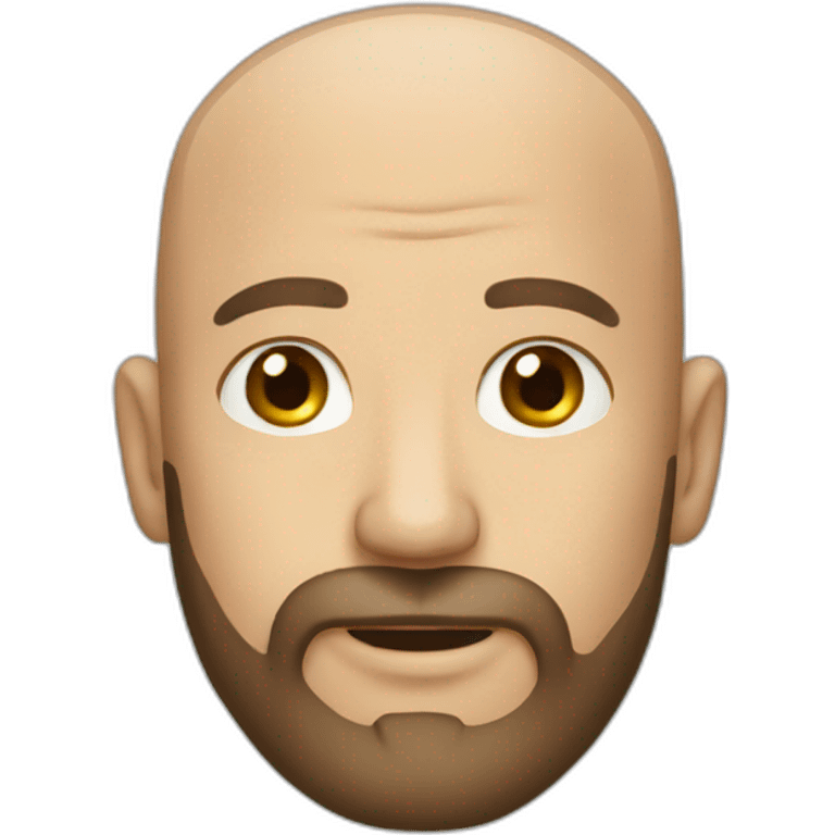 man bald head and beard emoji