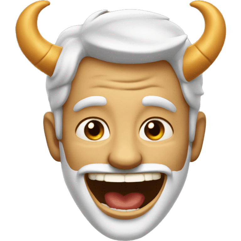 Man with horns laughing emoji