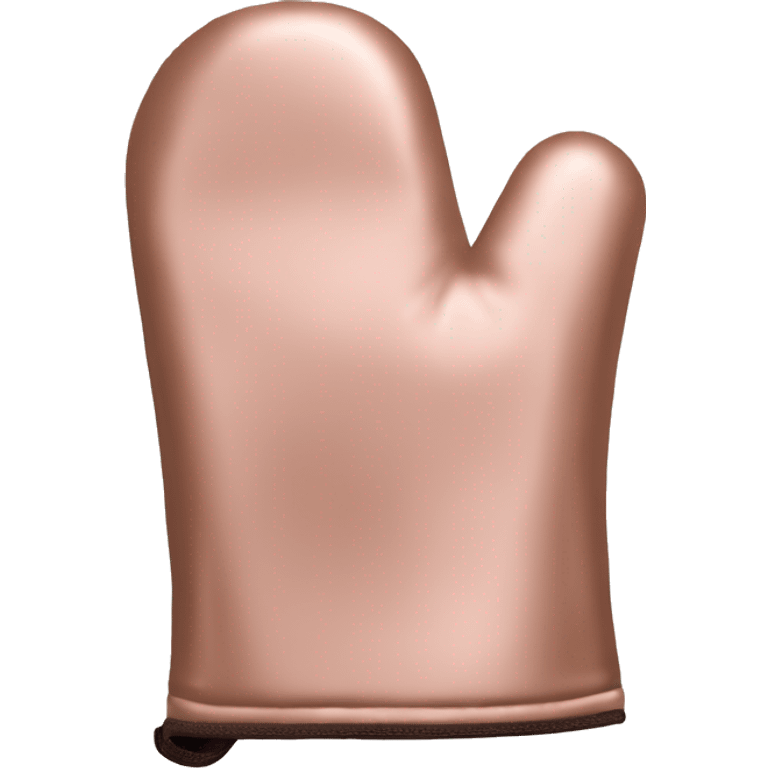 Realistic isolated rose gold oven mitt. emoji