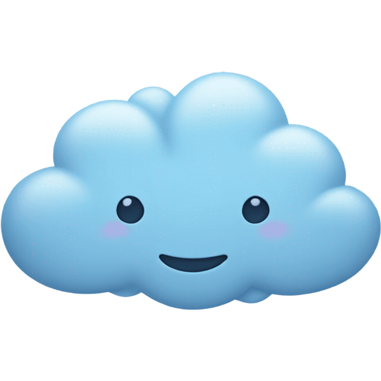 Pastel blue cloud emoji