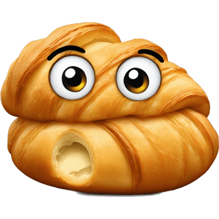 Croissant with eyes  emoji