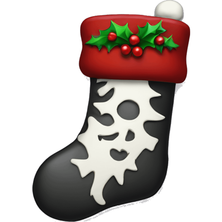 Gothic Christmas stocking emoji