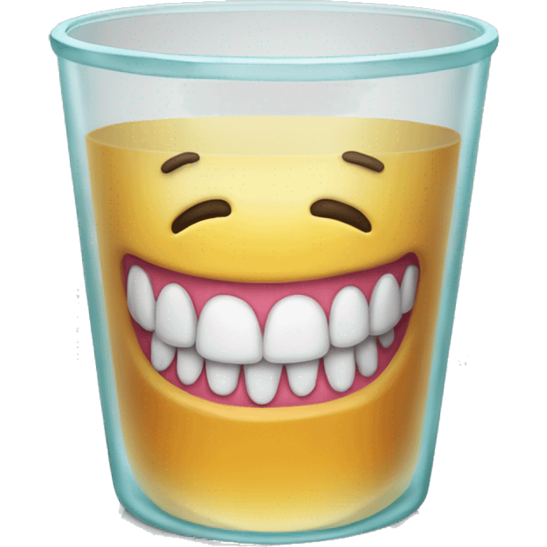 dentures in glass cup emoji