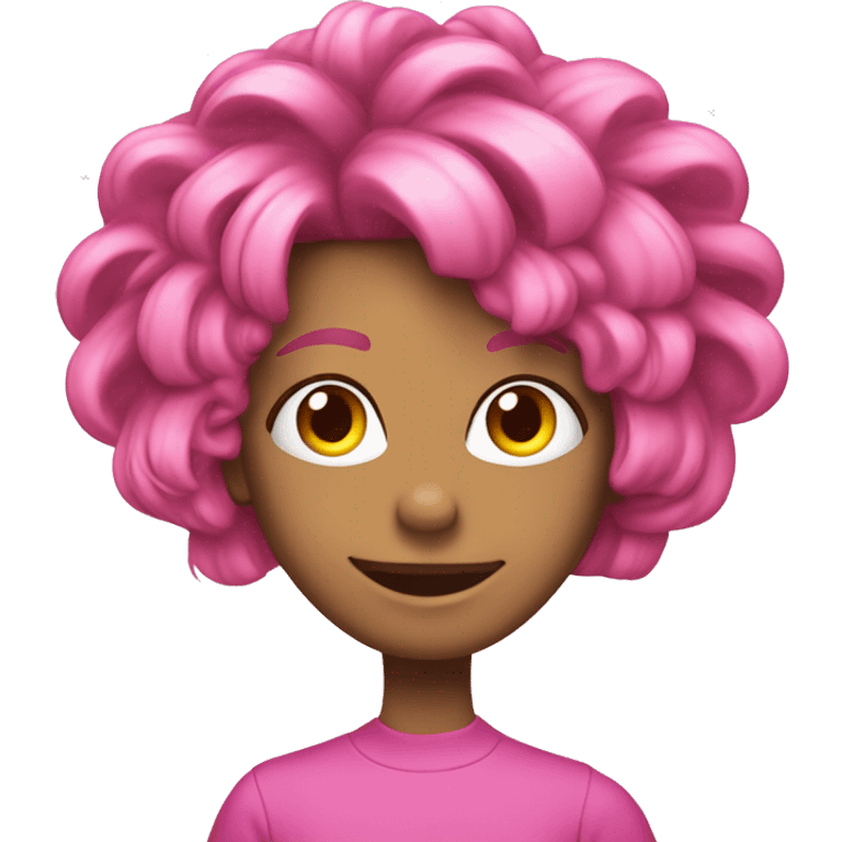 escova de cabelo rosa, estilo emoji iphone emoji