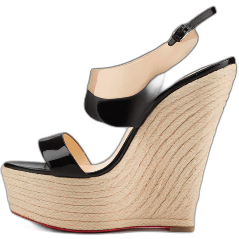 Platform wedges black louboutin emoji