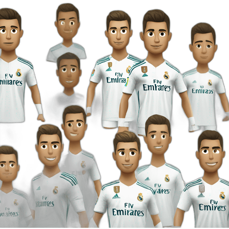 cristiano ronaldo in a real madrid jersey emoji