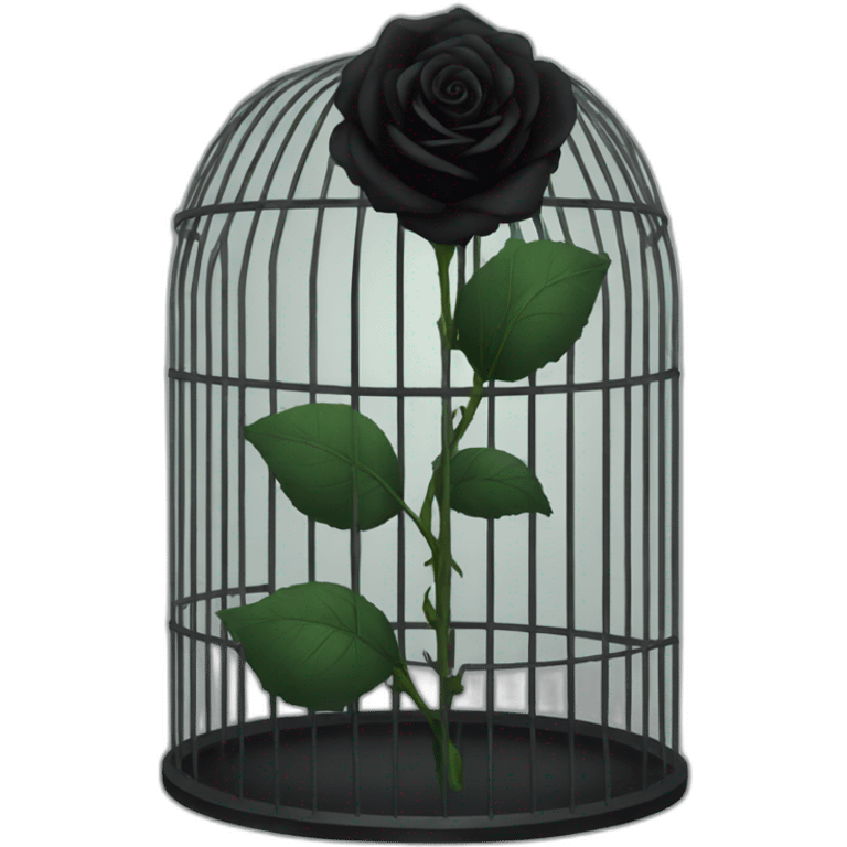 Black rose in the cage emoji