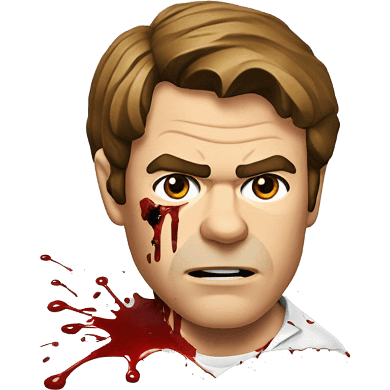 Dexter Morgan with blood spatter emoji