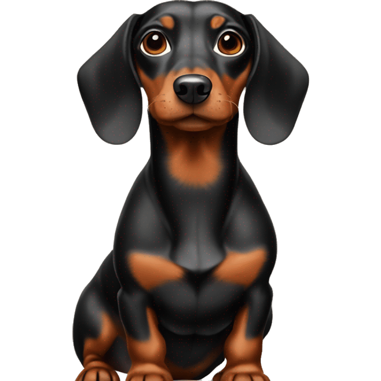 Brown and black Weiner dog  emoji