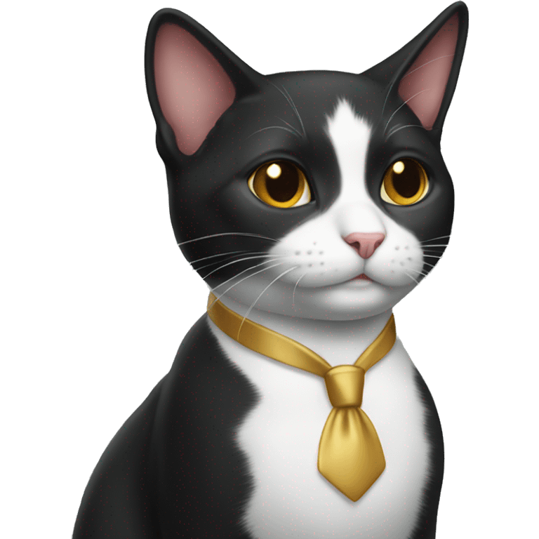 Tuxedo cat emoji