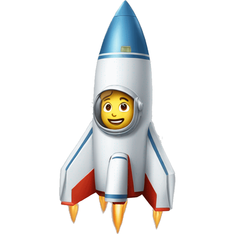 man riding a space rocket emoji