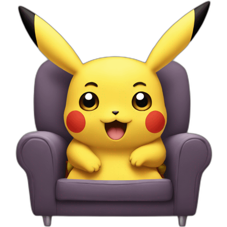 pikachu watching TV emoji