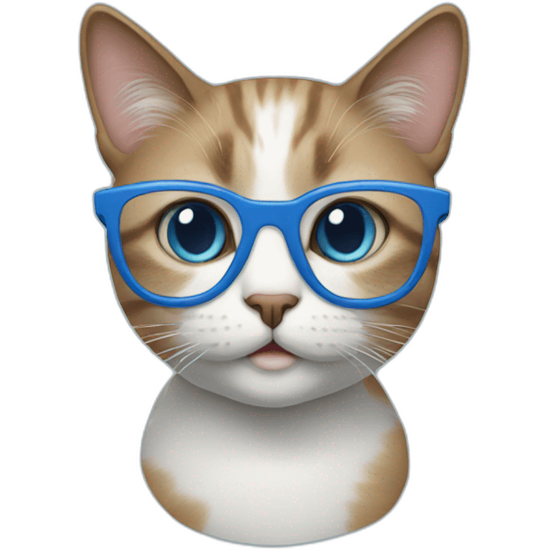 CAT WITH BLUE GLASSES emoji