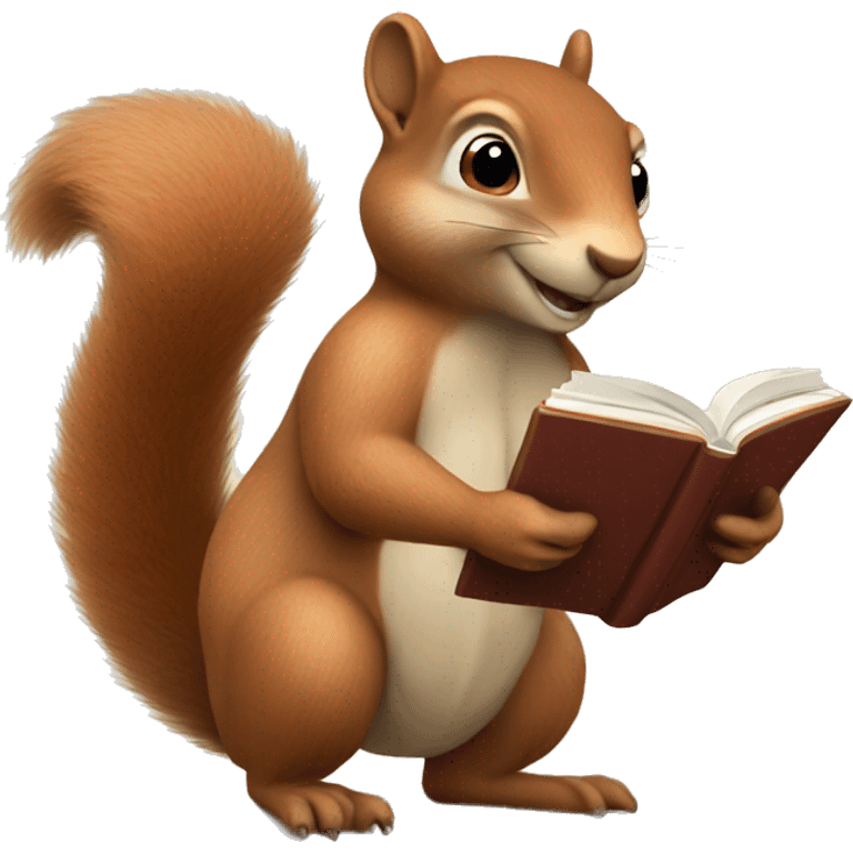 squirrel with a book emoji