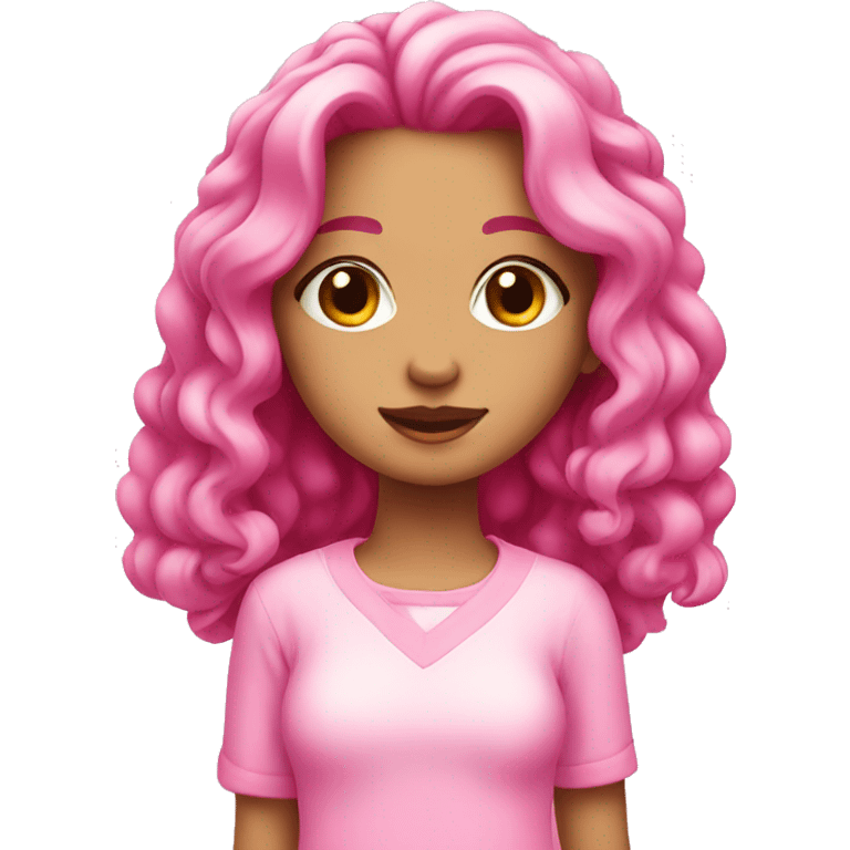 Pink cute girly emoji