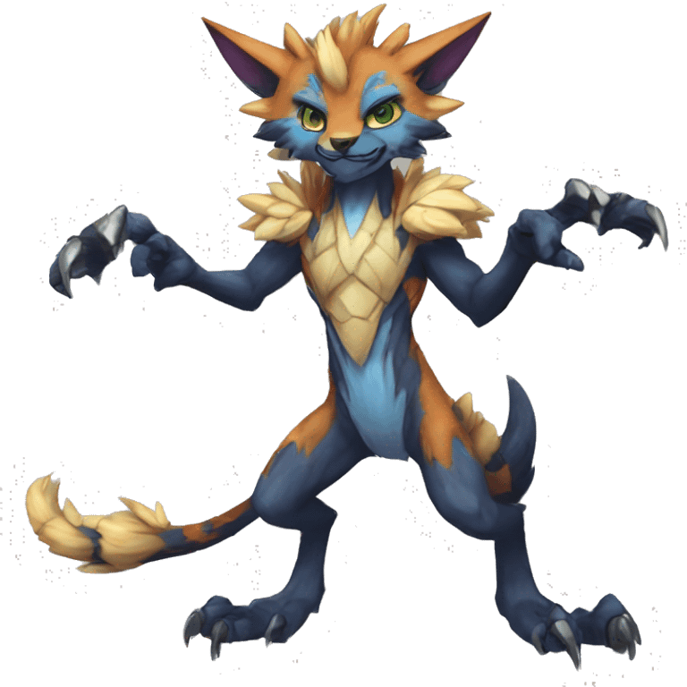 Anthro Vernid-WickerBeast-Protogen-Primagen-Fakémon-Sona Full Body emoji