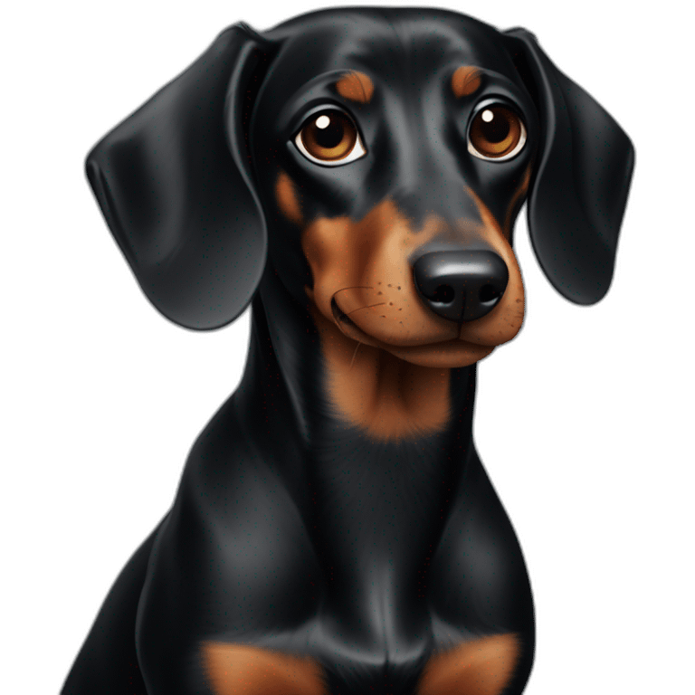 Black Dachshund emoji